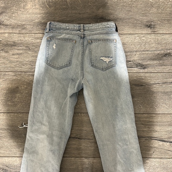 • Alexander Wang • Cult High Rise Straight Leg Jeans Light Blue Distressed 28 - Picture 5 of 5